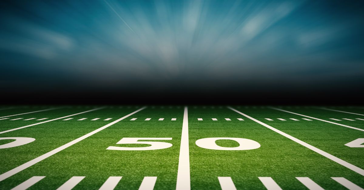 Banner image depicting football field with text "Impact of Concussion and Effectiveness of Protocol in Sports" 