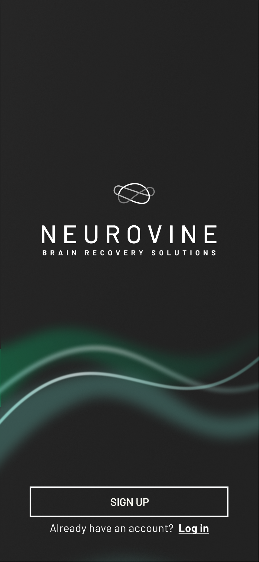 Neurovine App Login Screen